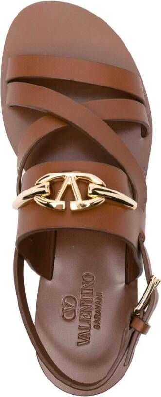 Valentino Garavani Flat Sandals Brown Dames