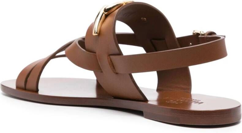 Valentino Garavani Flat Sandals Brown Dames