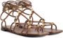 Valentino Garavani Bruine Leren Sandalen voor Vrouwen - Thumbnail 3
