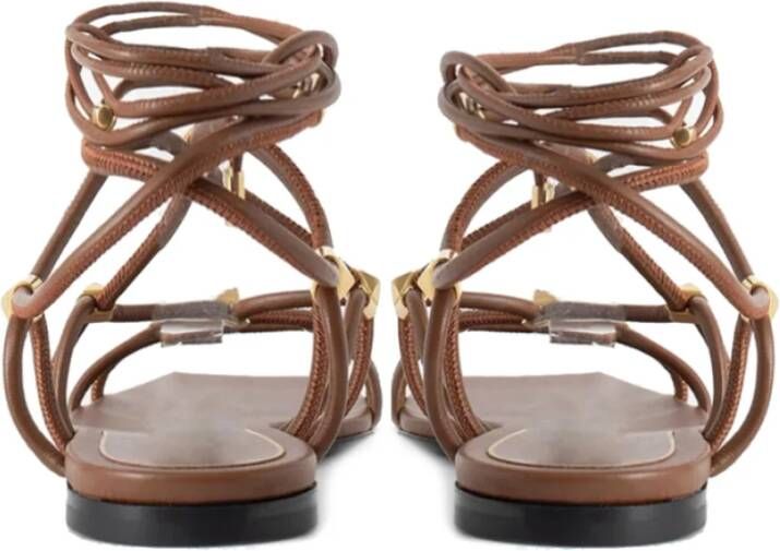 Valentino Garavani Flat Sandals Bruin Dames