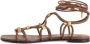 Valentino Garavani Bruine Leren Sandalen voor Vrouwen - Thumbnail 5