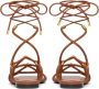Valentino Garavani Bruine Leren Sandalen voor Vrouwen - Thumbnail 7