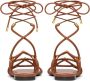 Valentino Garavani Sandalen Lace Up Sandals in bruin - Thumbnail 3