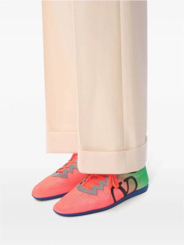 Valentino Garavani Fluorescerende VLogo Low-Top Sneakers Multicolor Heren