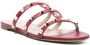 Valentino Garavani Fuchsia Platte zool Rockstud Sandalen - Thumbnail 2
