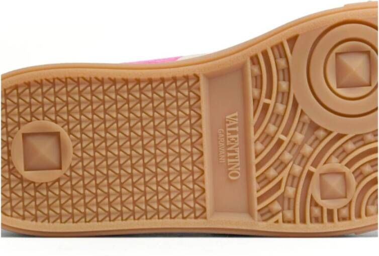 Valentino Garavani Fuchsia Sneakers Twee-Tone Ontwerp Pink Dames