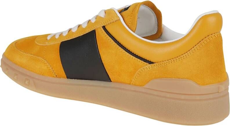 Valentino Garavani Gestikte Leren Lage Sneaker