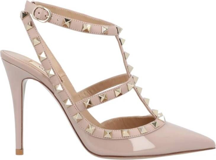 Valentino Garavani Gestudeerde Enkelband Pumps met Puntige Neus
