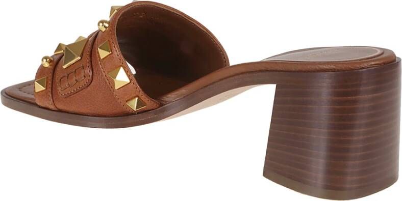 Valentino Garavani Gips Giettabak Slide Brown Dames