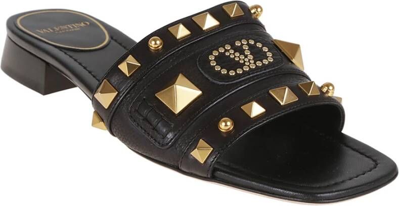 Valentino Garavani Gipsafdruk Slide Black Dames