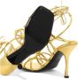 Valentino Garavani Gouden Leren Sandalen voor Vrouwen - Thumbnail 2