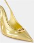 Valentino Garavani Gouden VLogo Leren Slingback Pumps - Thumbnail 2