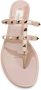 Valentino Garavani Goudkleurige Rockstud Platte Rubberen Sandalen Pink Dames - Thumbnail 3