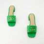 Valentino Garavani Groene leren VLogo Muiltjes Lente-Zomer 2025 Green Dames - Thumbnail 6