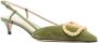 Valentino Garavani Groene Velvet Slingback Pumps - Thumbnail 2