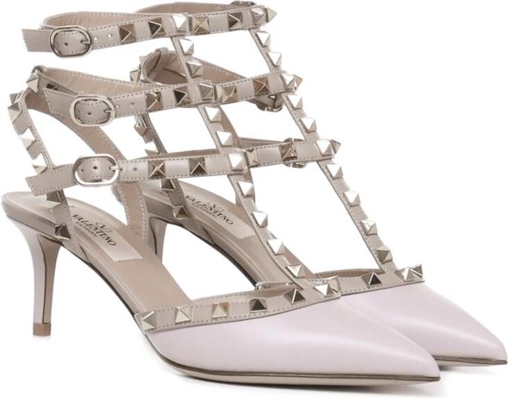 Valentino Garavani Rockstud Pumps in glad leer Purple Dames