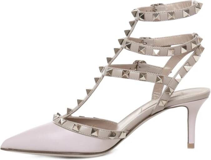 Valentino Garavani Rockstud Pumps in glad leer Purple Dames