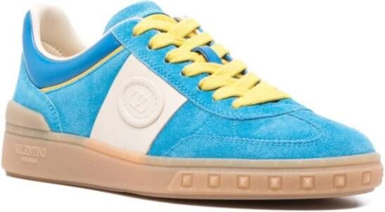 Valentino Garavani Heldere Blauwe Leren Sneakers