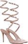 Valentino Garavani Pumps & high heels Rockstud Leather Sandals 100 mm in beige - Thumbnail 3
