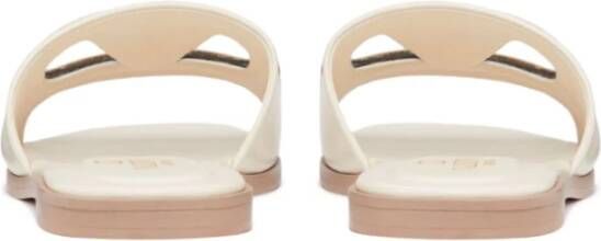 Valentino Garavani Ivoor Sandalen VLogo Signature Slip-On Stijl Beige Dames