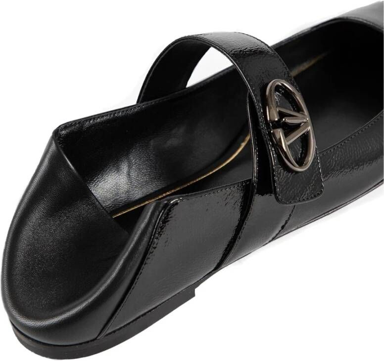 Valentino Garavani Leren Ballerina`s met Vlogo-sluiting