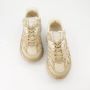 Valentino Garavani Beige Mesh en Suede Sneakers met Studs Beige Heren - Thumbnail 6