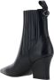 Valentino Garavani Leren Laarzen met Gedrapeerd Detail Black Dames - Thumbnail 4