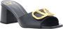 Valentino Garavani Zwarte Sandalen van Kalfsleer met Logo Black Dames - Thumbnail 3