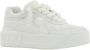 Valentino Garavani Gestudeerde Leren Sneakers met Gestructureerde Zool White Dames - Thumbnail 2