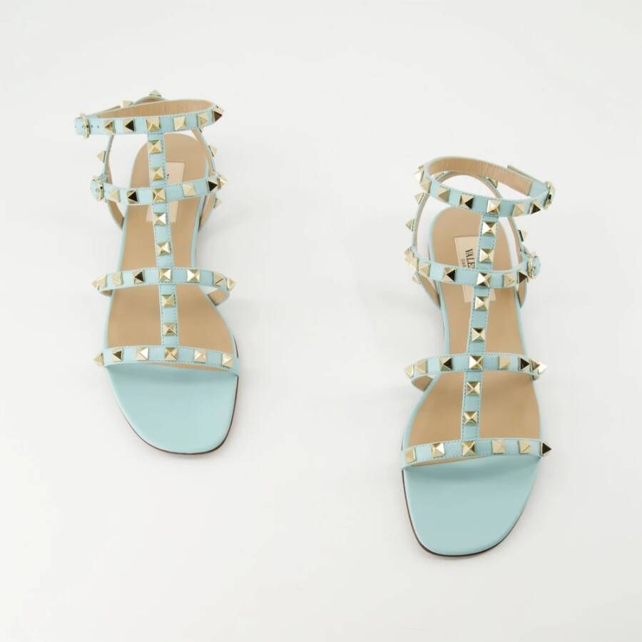 Valentino Garavani Lichtblauwe Rockstud Sandalen