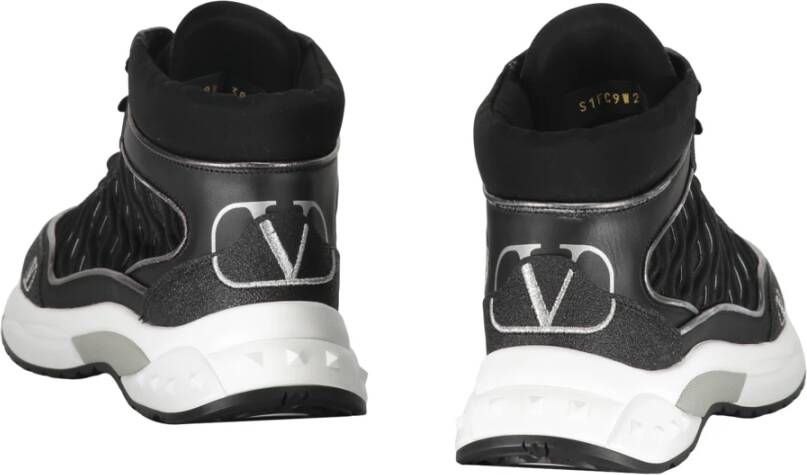 Valentino Garavani Mesh High-top Sneakers met Extra Veters