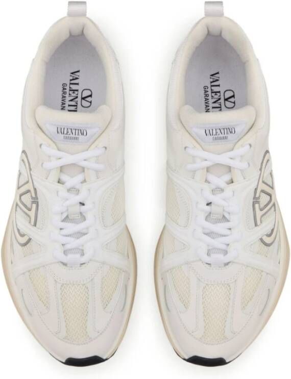 Valentino Garavani Witte Mesh Sneakers VLogo Signature White Heren