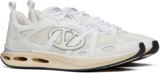 Valentino Garavani Witte Mesh Sneakers VLogo Signature White Heren
