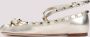 Valentino Garavani Metallic Ballerina met Stud Trim Gray Dames - Thumbnail 2