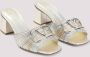 Valentino Garavani Metallic Leren Slippers Elegante Hakken - Thumbnail 2