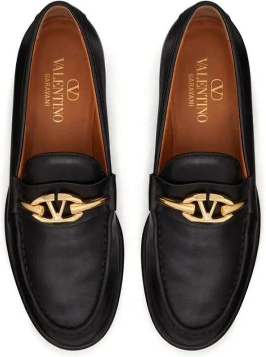 Valentino Garavani Moon Leren Loafers met Goudkleurige Hardware