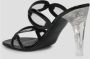 Valentino Garavani Sandalen met kettingband en transparante hak Zwart Dames - Thumbnail 4