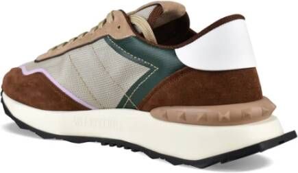 Valentino Garavani Netrunner Sneakers Bruin Beige Groen Lila Multicolor Heren