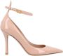 Valentino Garavani Nude Patent Leren Enkelband Pumps - Thumbnail 2