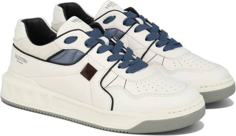 Valentino Garavani One Stud Leren Sneakers White Heren