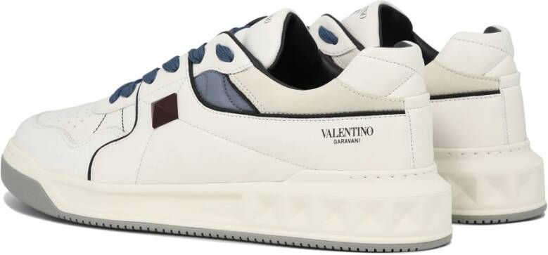 Valentino Garavani One Stud Leren Sneakers White Heren