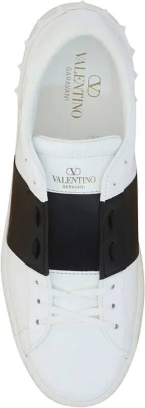 Valentino Garavani Open leren sneakers met studs White Dames