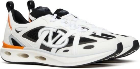 Valentino Garavani Oranje Mesh Panel Sneakers Multicolor Heren