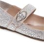 Valentino Garavani Kristalversierde platte schoenen zilver Gray Dames - Thumbnail 4