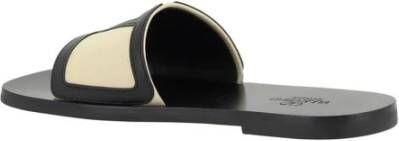 Valentino Garavani Platte zool V-logo open sandalen Black Heren