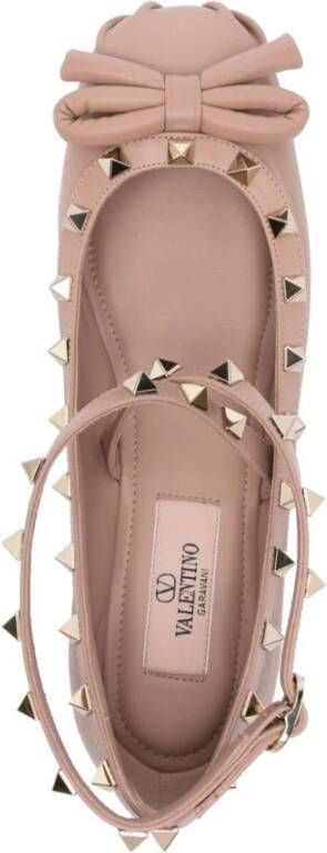 Valentino Garavani Loafers & ballerina schoenen Ballerina Rockstud in beige - Foto 6