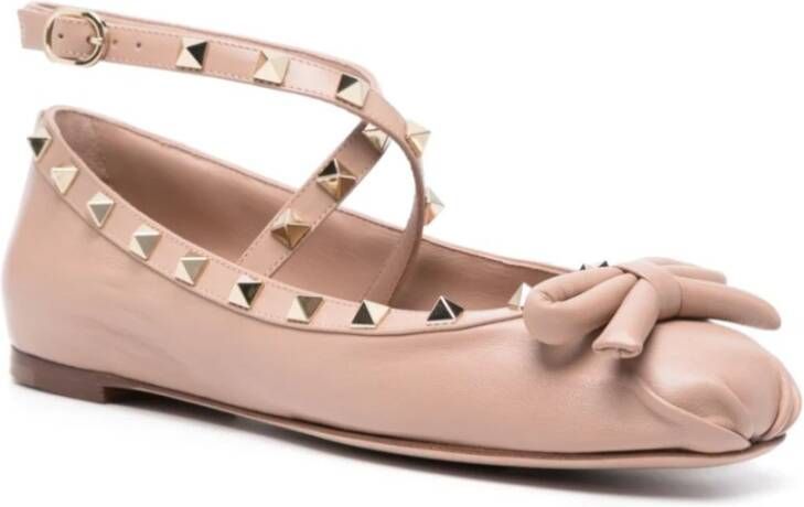 Valentino Garavani Loafers Ballerina Rockstud in beige - Foto 7