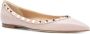 Valentino Garavani Poederroze Rockstud Platte Schoenen Pink Dames - Thumbnail 2