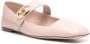 Valentino Garavani Amandel Teen Kalfsleren Ballerina met Band Beige Dames - Thumbnail 8
