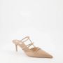 Fendi Denim Puntige Neus Hakken met Elastische Band Blue Dames - Thumbnail 8